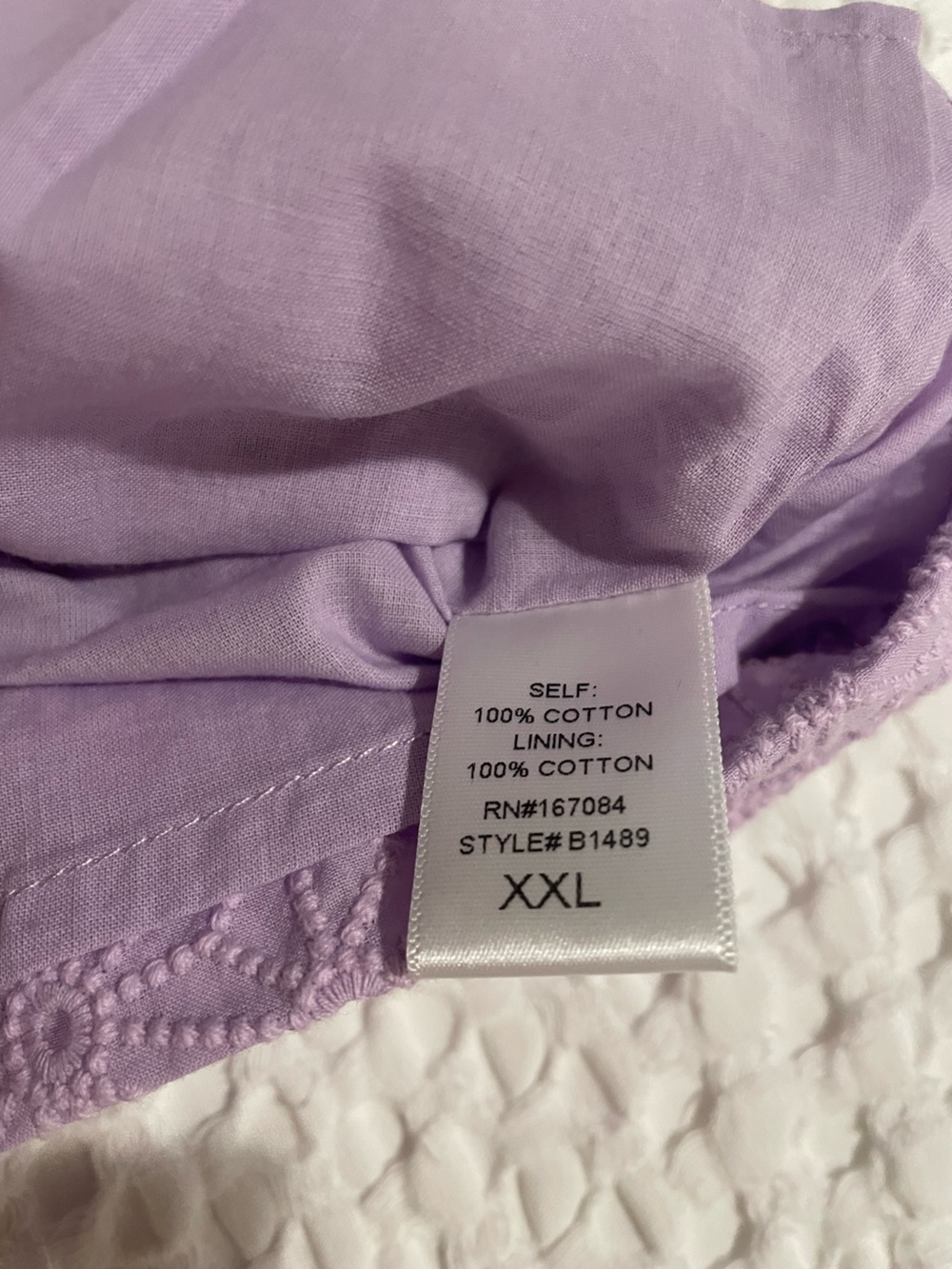 Tuckernuck Lavender Eyelet Valerie Top V-Neck NWT Size XXL Fully Lined - Picture 7 of 7